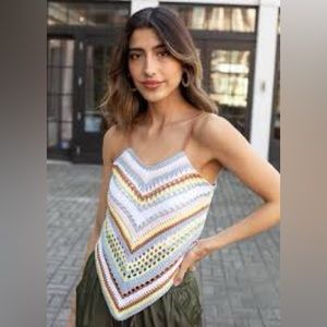 NWT 525 AMERICA FAUXCHET COLORFUL CAMI